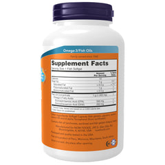 Close-up of NOW Foods Ultra Omega-3 fish oil softgels