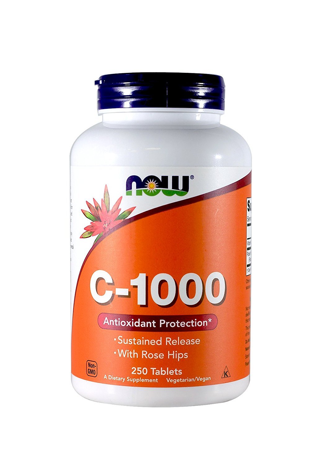 Now Foods Vitamin C-1000 Sustained Release with Rose Hips 250 Tabs – 500 (250 x 2)