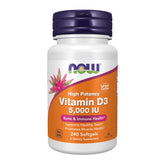 NOW Foods Vitamin D-3 5,000 IU softgels bottle
