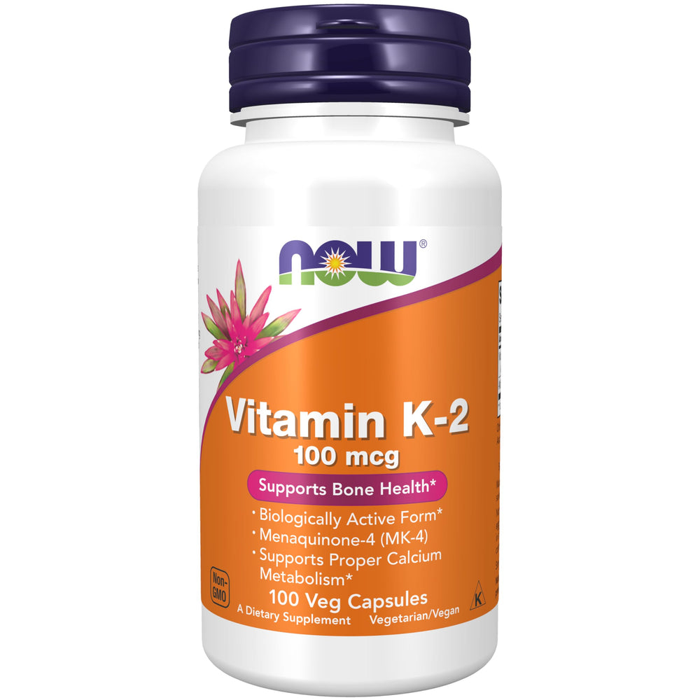 NOW Foods Vitamin K-2 MK-4 100 mcg bottle front