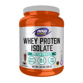 NOW Foods Whey Protein Isolate creamy chocolate powder for post-workout fueling and easy blending