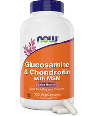 NOW Foods Glucosamine & Chondroitin with MSM 300 Capsules bottle
