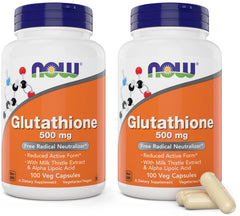NOW Glutathione 500 mg bottle front view