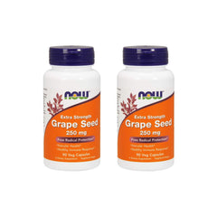 NOW Foods Grape Seed Extract 250mg bottle with 90 capsules