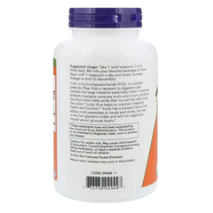 Nutritional facts panel for NOW Inulin Prebiotic Fos