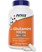 Now L-Glutamine 500 mg capsules bottle front view