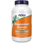 NOW Magnesium Citrate 200 mg bottle