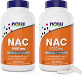 NOW NAC 1000 mg bottle front view with 250 tablets in pack of 2
