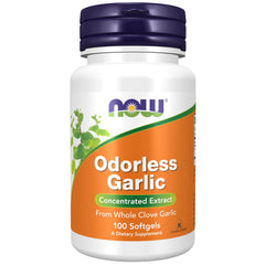 NOW Foods Odorless Garlic bottle with 100 softgels
