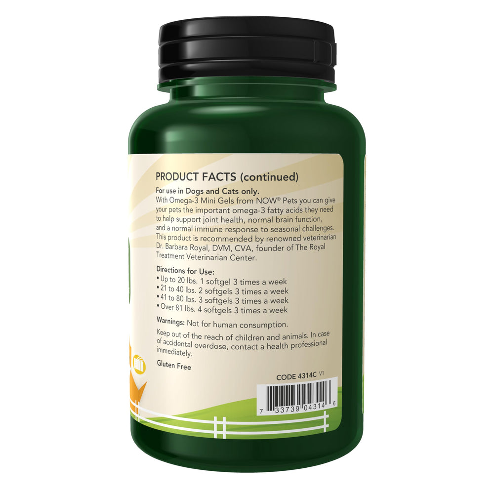 Close-up of Omega-3 Mini Gels softgels