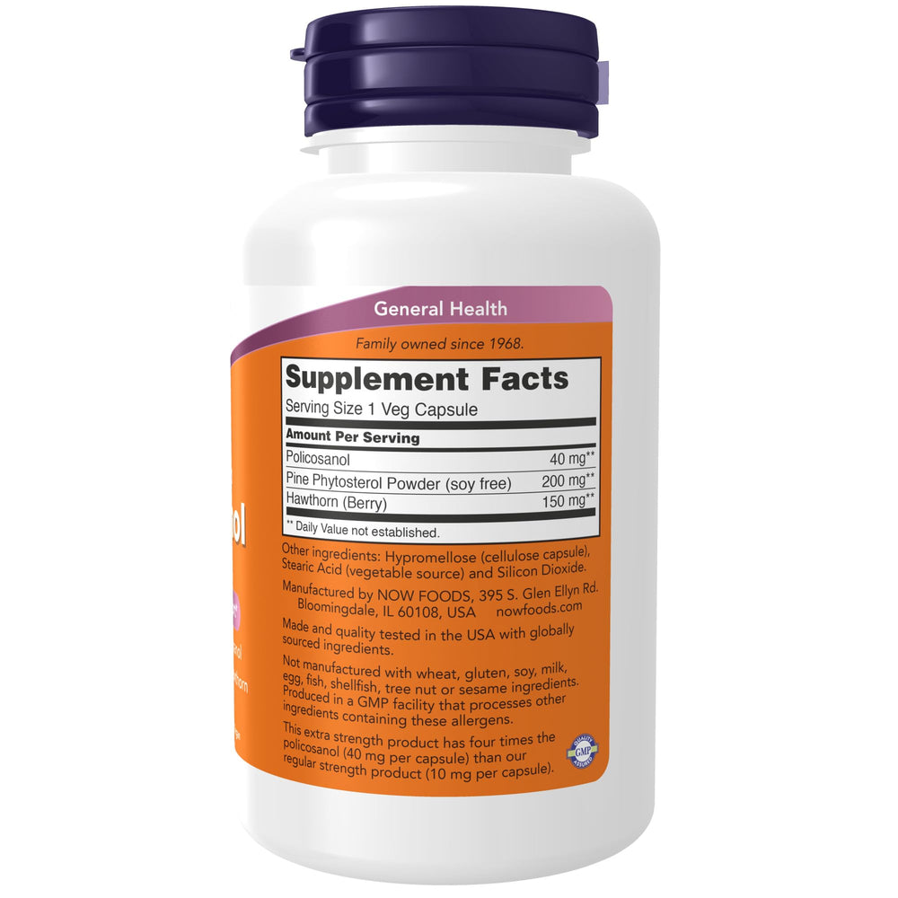 Close-up of Policosanol 40mg capsule