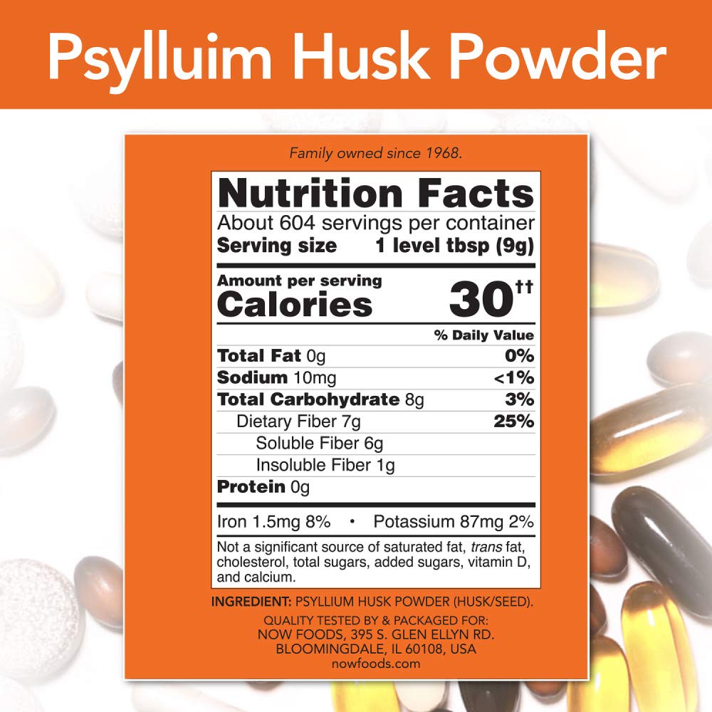 NOW Psyllium Husk Powder 12lb canister photo