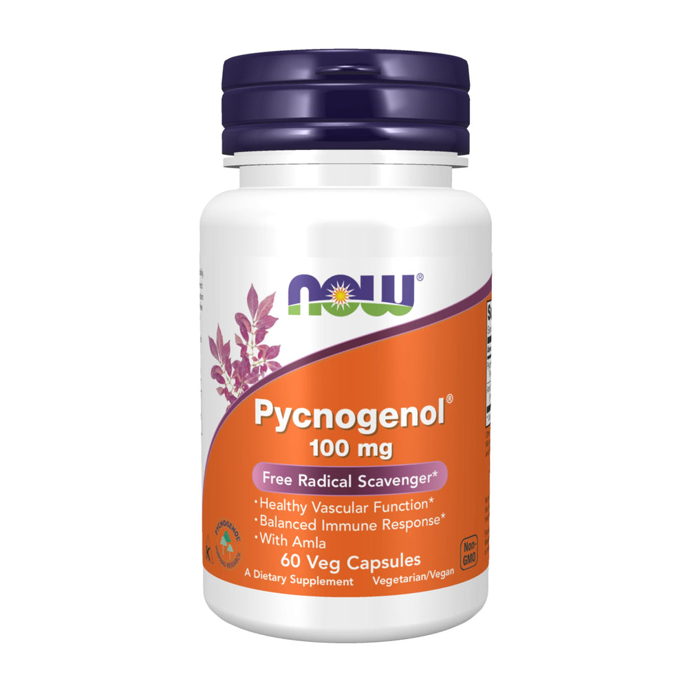 NOW Pycnogenol 100 mg with Amla 60-vegan capsules bottle