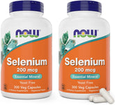 NOW Selenium 200 mcg 300 capsules bottle - front view