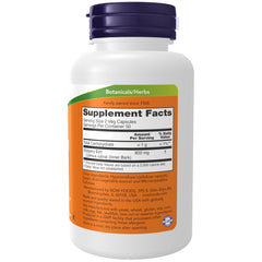 Close-up of NOW Slippery Elm 400 mg vegetarian capsules