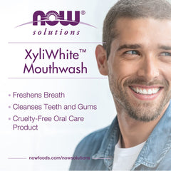 Ingredients panel of NOW XyliWhite Mouthwash