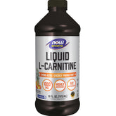 NOW Sports L-Carnitine Liquid tropical punch bottle supports workout energy potential.