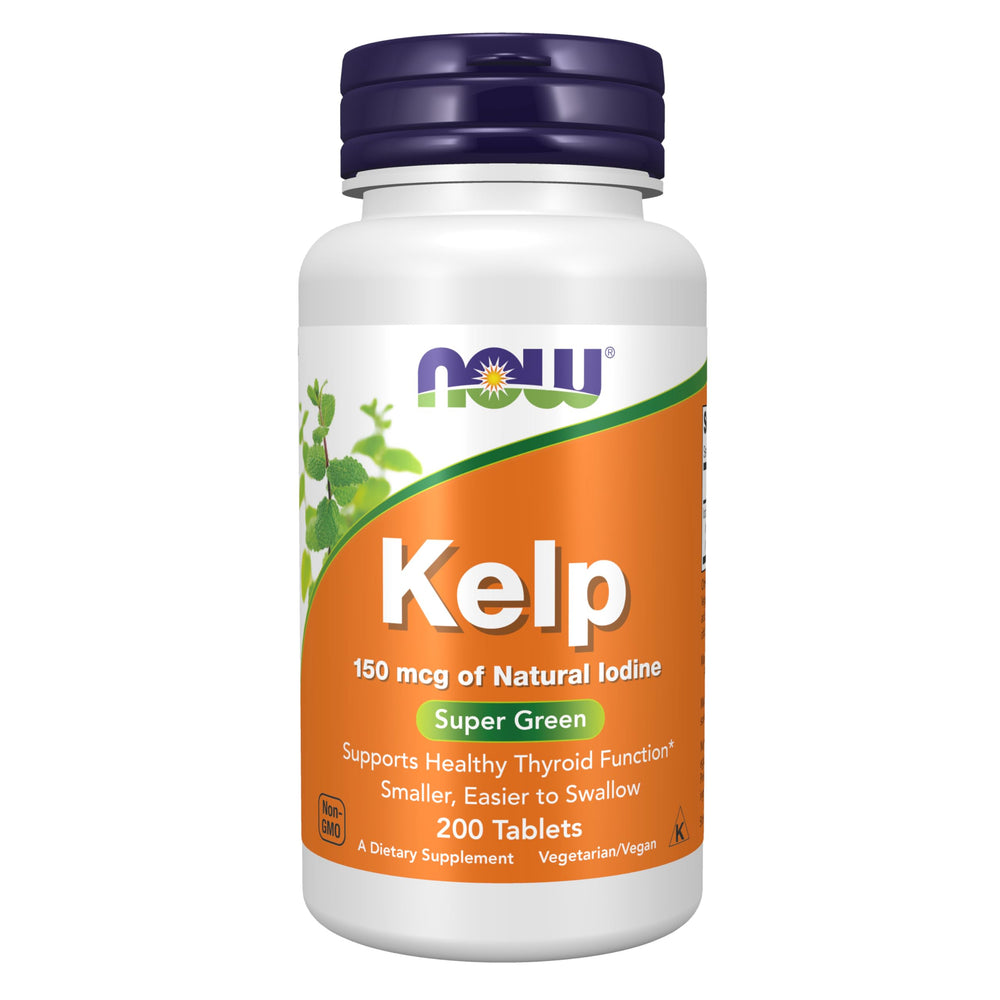 NOW Kelp 150 mcg natural iodine bottle front