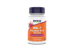 NOW Supplements MK-7 Vitamin K-2 100 mcg bone health and cardiovascular support packaging