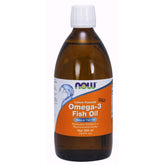 NOW Omega-3 Fish Oil Liquid Lemon bottle
