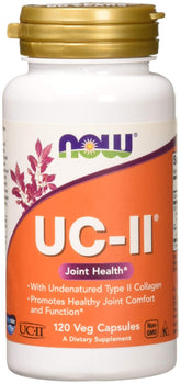 NOW Supplements UC-II Type II Collagen 120 Veg Capsules bottle
