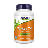 NOW Foods Turkey Tail 500 mg bottle with 90 vegan capsules