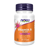 NOW Vitamin A 25,000 IU softgels bottle – main product image