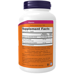 NOW Vitamin C-1000 supplement facts label