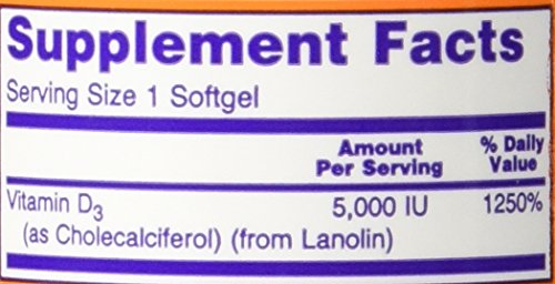 NOW Foods Vitamin D3 5000 IU 2-pack packaging and label