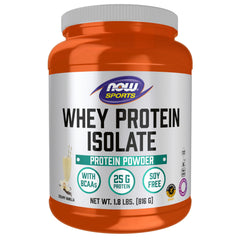 NOW Foods Whey Protein Isolate Creamy Vanilla front view 1.8 lb