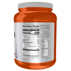 NOW Foods Whey Protein Isolate Creamy Vanilla side view 1.8 lb