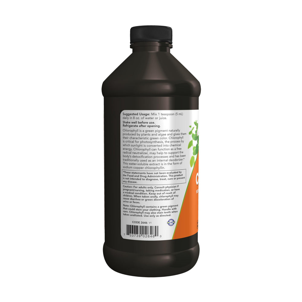 NOW Foods Chlorophyll Liquid label front