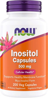 NOW Foods Inositol 500 mg bottle – front view