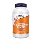 NOW Foods Glucosamine & MSM GreenGrown vegetarian bottle front label