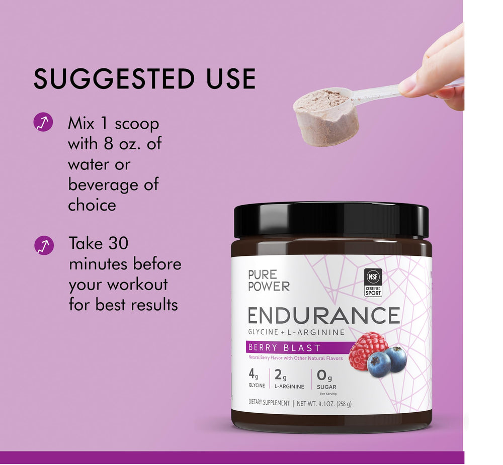 NSF Certified for Sport badge on Pure Power Endurance packaging