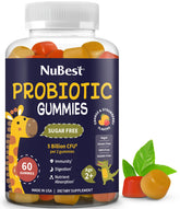 NuBest Daily Probiotic Gummies bottle with 5B CFUs label for kids