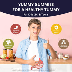Strawberry and orange flavored probiotic gummies for kids and teens