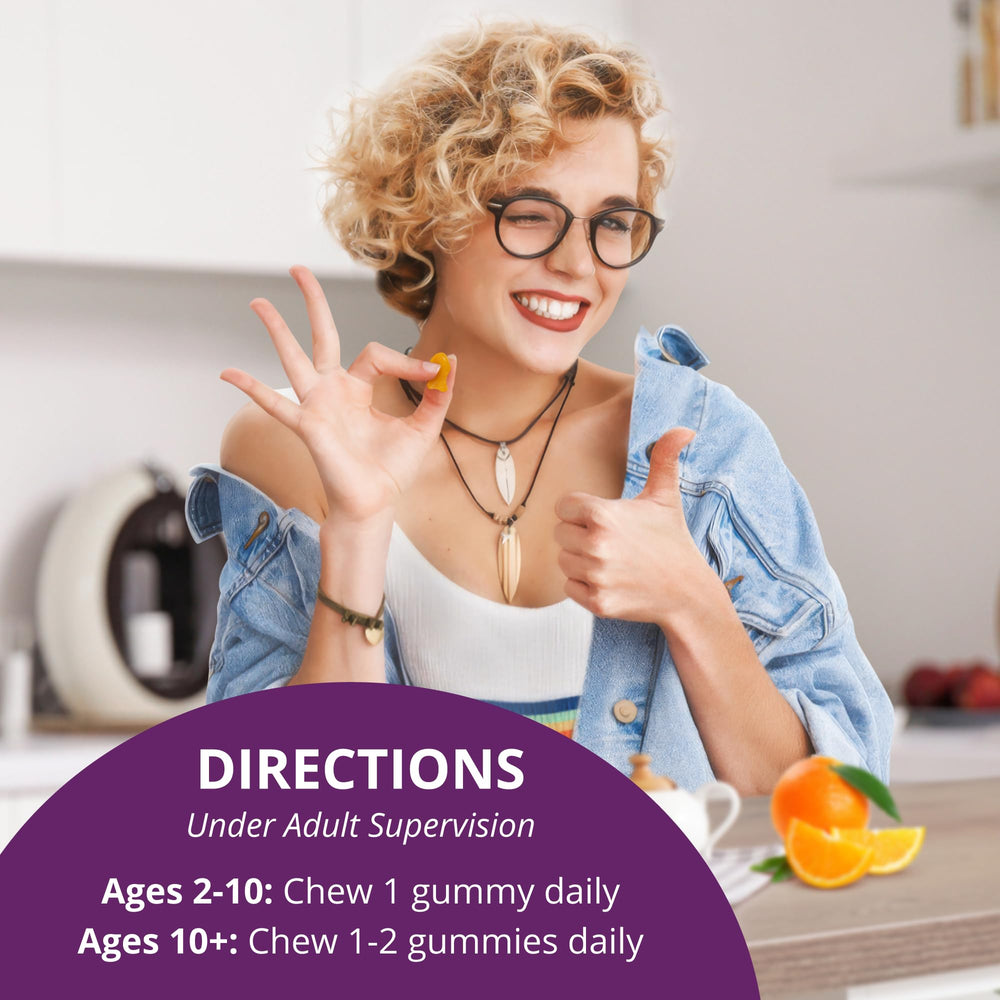 Nutrition facts and ingredients label for NuBest Omega-3 Gummies