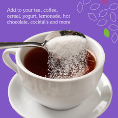 Yogurt topped with white stevia powder