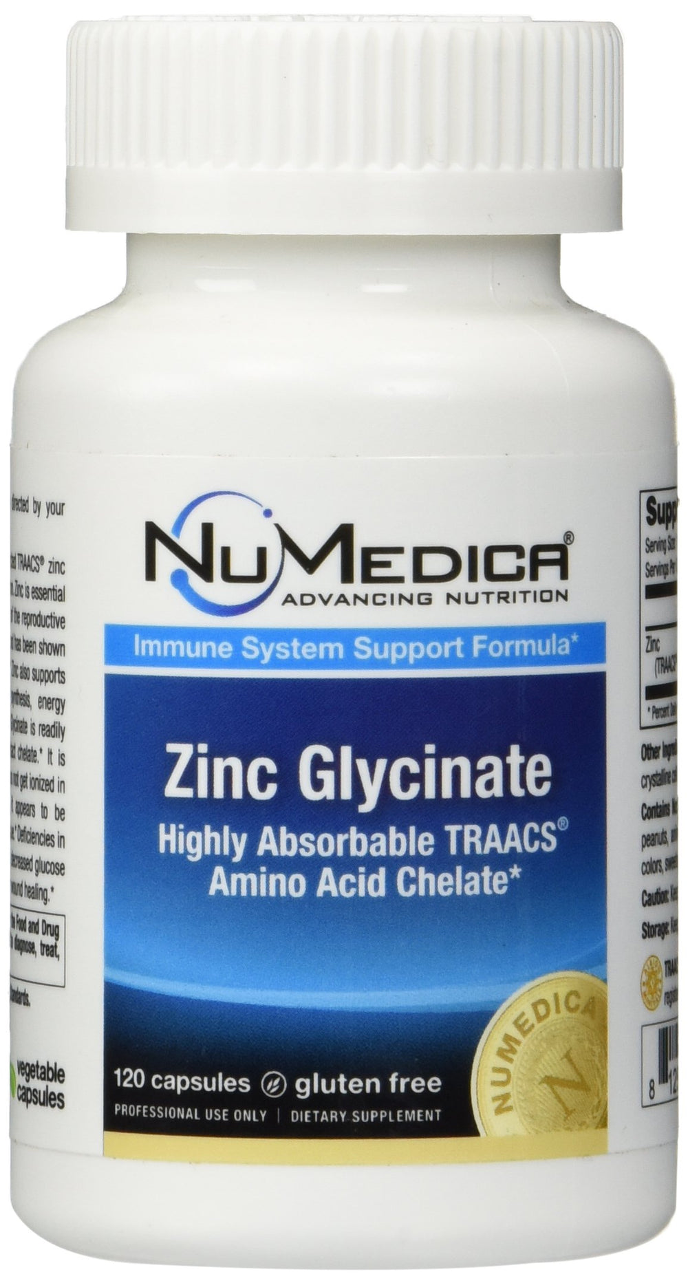NuMedica Zinc Glycinate 20mg bottle and label