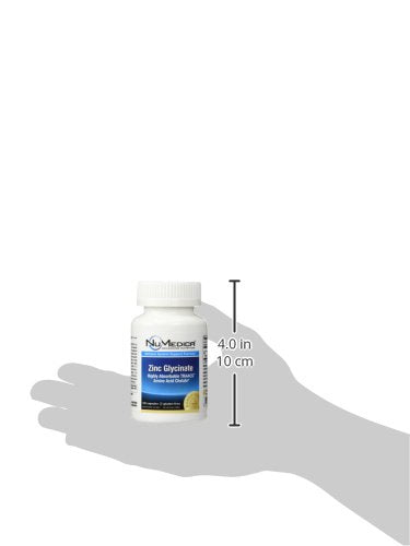 Supplement facts panel for NuMedica Zinc Glycinate 20mg