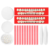 Nuanchu 16 Pcs Dentures Repair DIY Kit components laid out