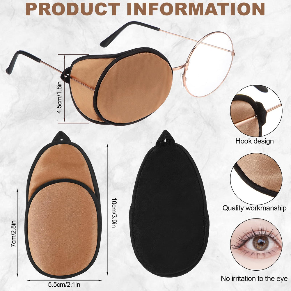Reusable eye patch design for left or right eye with glasses