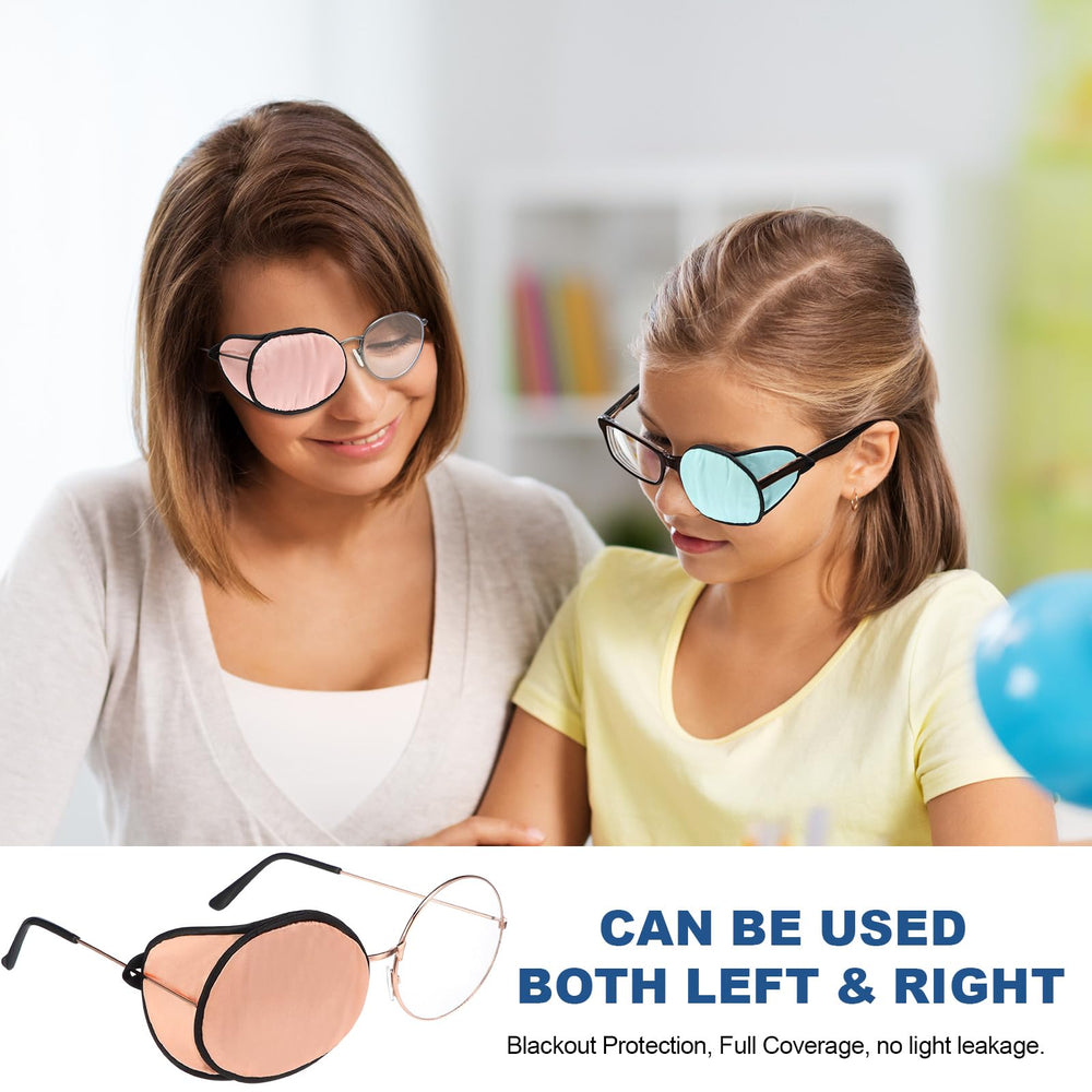 Soft silk eye patch resting on a hand, breathable material