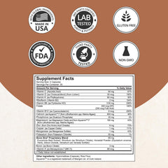 21+ bone-builders ingredients list including Vitamin C, Zinc and Boron