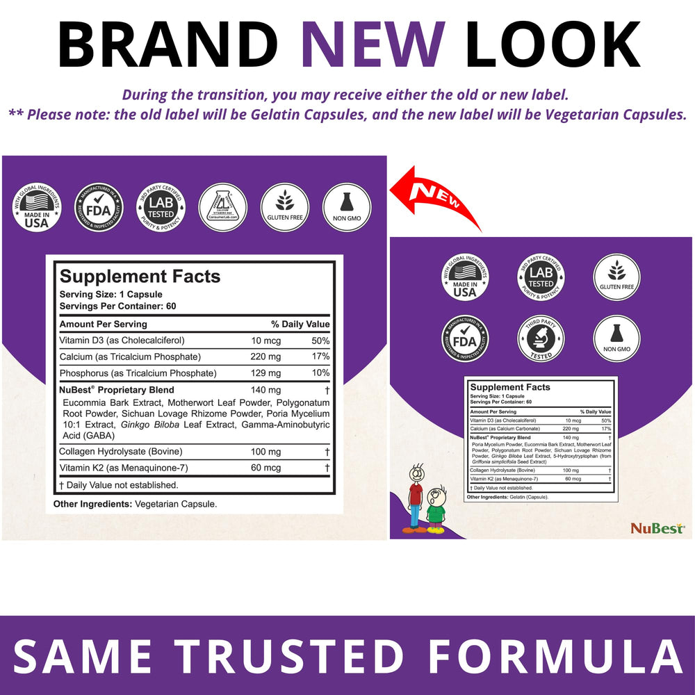 Open bottle showing 60 capsules inside