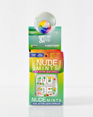 Zero sugar and zero calories label on NUDE MINTS packaging