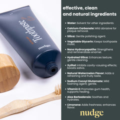 Nudge Watermelon toothpaste 4 oz pack – back view