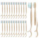 NUDUKO 4-in-1 Travel Toothbrush with floss picks and tongue scraper