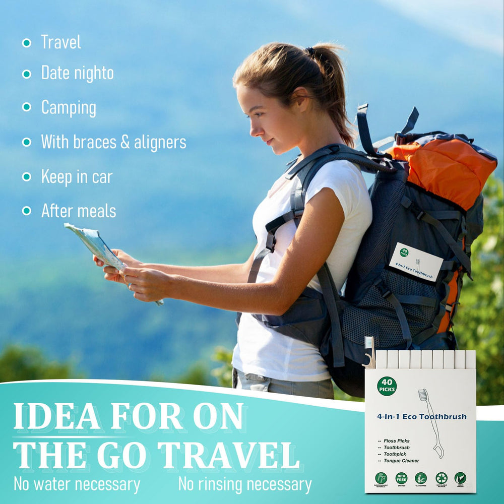 NUDUKO travel toothbrush with tongue scraper